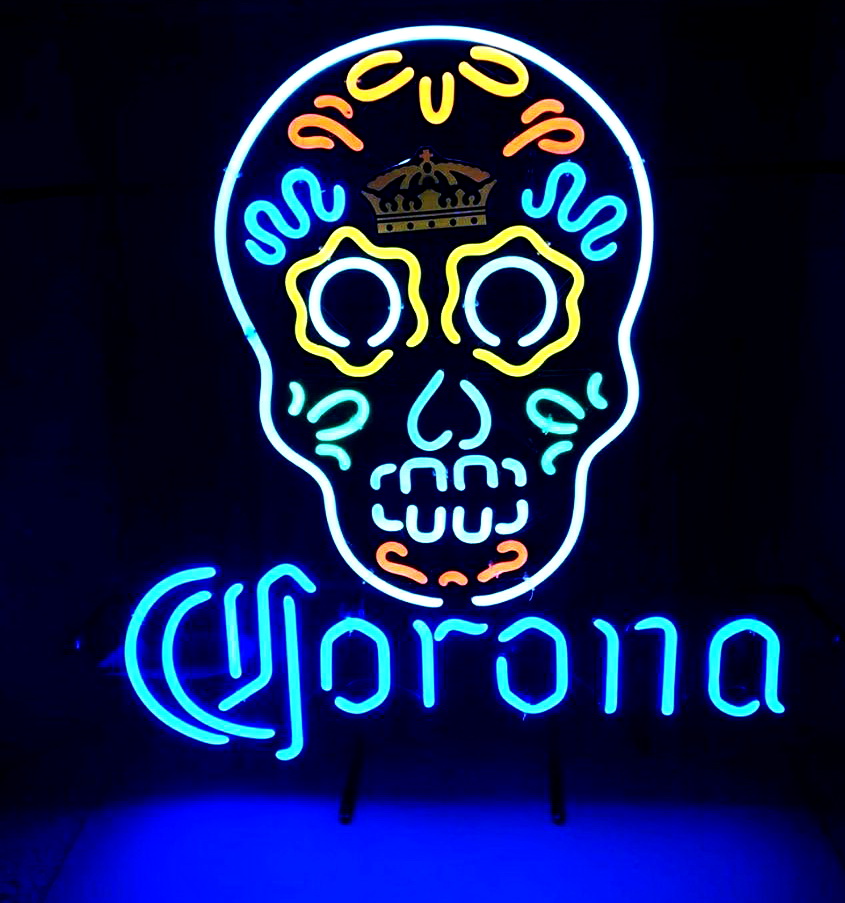 Corona Dia De Los Muertos Neon Sign